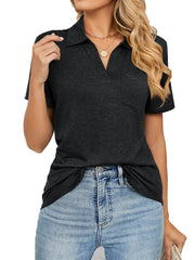 Women's Business Casual Tops Work Polo T-Shirt
