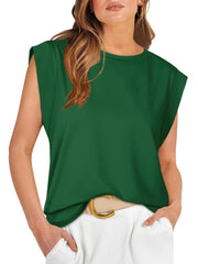Women's Basic Fashion Casual Vest T-Shirt