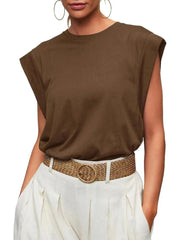 Women's Basic Fashion Casual Vest T-Shirt