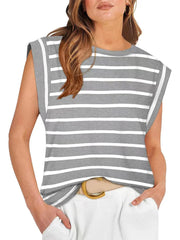 Women's Basic Fashion Casual Vest T-Shirt