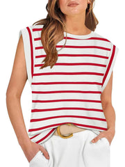 Women's Basic Fashion Casual Vest T-Shirt
