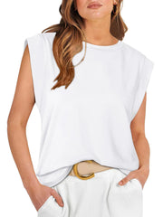 Women's Basic Fashion Casual Vest T-Shirt