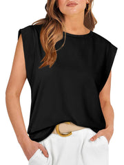 Women's Basic Fashion Casual Vest T-Shirt