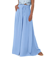 Women's Soft Floral Print Wide Leg Pants