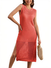Women's Swimsuit Cover Up Crochet Knit Dresses