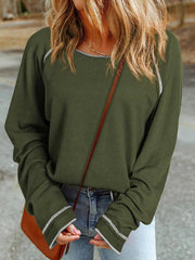 Women's Fall New Long Sleeve Waffle Knit Top