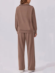 Women's Oversized Sweatshirt Wide Leg Pants Two Piece Set