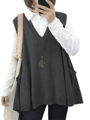 Women's Loose Swing Knit Sweater Vest