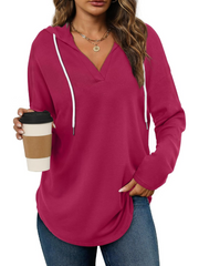 Women's Long Sleeve Plaid Oversized Hoodie
