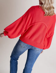 Women's Mock Neck Dolman Sleeves Sweater
