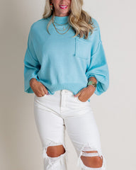 Women's Mock Neck Dolman Sleeves Sweater