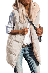 Women's Reversible Fleece Hooded Vests