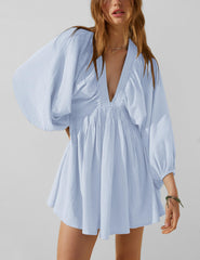 Women's Casual Loose Flowing V-Neck Dresses
