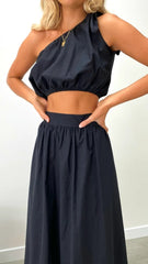 Women's Tie Knot One Shoulder Tank Top Outfits
