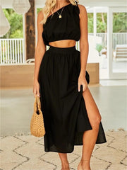 Women's Tie Knot One Shoulder Tank Top Outfits
