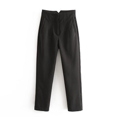 Multi-line Temperament High Waist Trousers