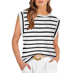 Women's Basic Fashion Casual Vest T-Shirt