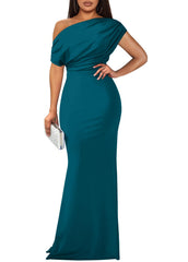 Women's Elegant Off Shoulder Bodycon Party Evening Dress