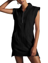 Women's Half Zip Sweatshirt Dress