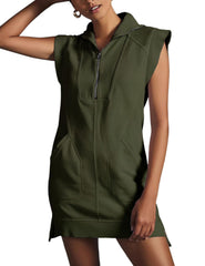 Women's Half Zip Sweatshirt Dress