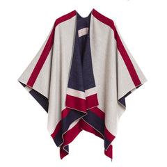 Women's Reversible Shawl Wrap Poncho