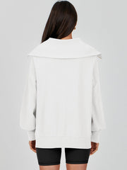 Women's Oversized Zip Up Sweatshirt