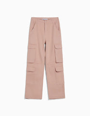 Adjustable Multi-pocket Twill Cargo Trousers