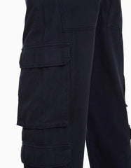 Adjustable Multi-pocket Twill Cargo Trousers
