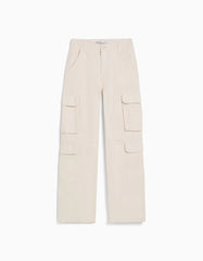 Adjustable Multi-pocket Twill Cargo Trousers