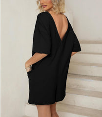 Women's Summer Oversized Reversible Tee Romper