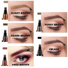 3D Waterproof Microblading Eyebrow Pen 4 Fork Tip Tattoo Pencil