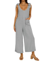 Women's Wide Leg Jumpsuits with Pockets