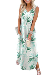 Women's Casual Side Slit Loose Tank Dress