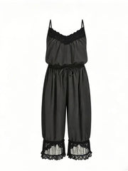 Women's Lace Camisole Jumpsuit with Cropped Trousers