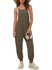 Women's Adjustable Spaghetti Strap Casual Jumpsuit Romper