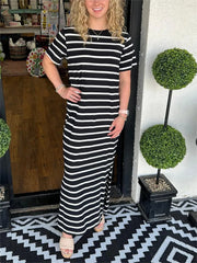 Women's Striped T-Shirt Dress