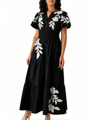 Women's Casual Smocked Waist Maxi Dress