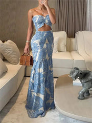 Women's Vacay Bloom Cutout Maxi Set