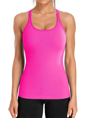 Women's Built-in Bra Ribbed Tank Top