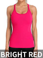 Women's Built-in Bra Ribbed Tank Top