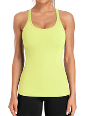 Women's Built-in Bra Ribbed Tank Top