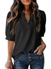 Womens Casual Hollow Out Cute Lace Tops