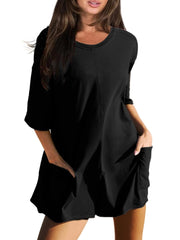 Women's Back V Neck Half Sleeve Jumpsuit