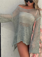 New Women's Crochet Hollow Out Cover Up