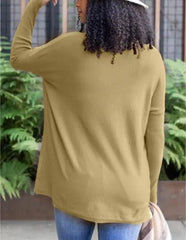 New Long Sleeve Thumbhole Sweater Pocket Tunic