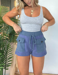 Women's High Rise Pockets Cargo Shorts