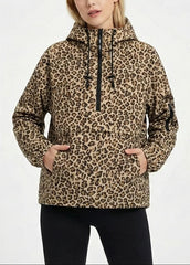 Fleece-lined Hooded Rain Jacket With Kangaroo Pocket (Buy 2 Free Shipping)