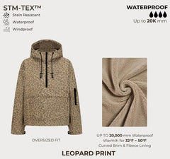 Fleece-lined Hooded Rain Jacket With Kangaroo Pocket (Buy 2 Free Shipping)