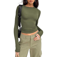 Women's Crewneck Double Lined Basic Tees (Buy 3 Free Shipping)
