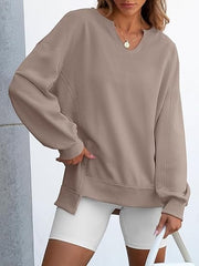 Women's Oversized V Neck Sweatshirts